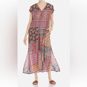 Johnny Was medium Odelia printed silk dress.